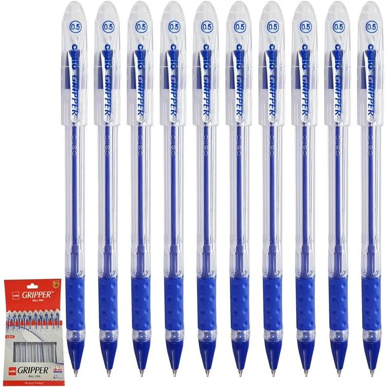 Cello Fine Grip Ball Pen Blue (Pkt of 10 Nos)